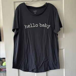 Dark Gray 'Hello Baby' T-Shirt